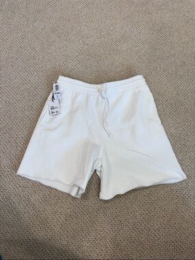 Aritzia White Athletic Drawstring Shorts